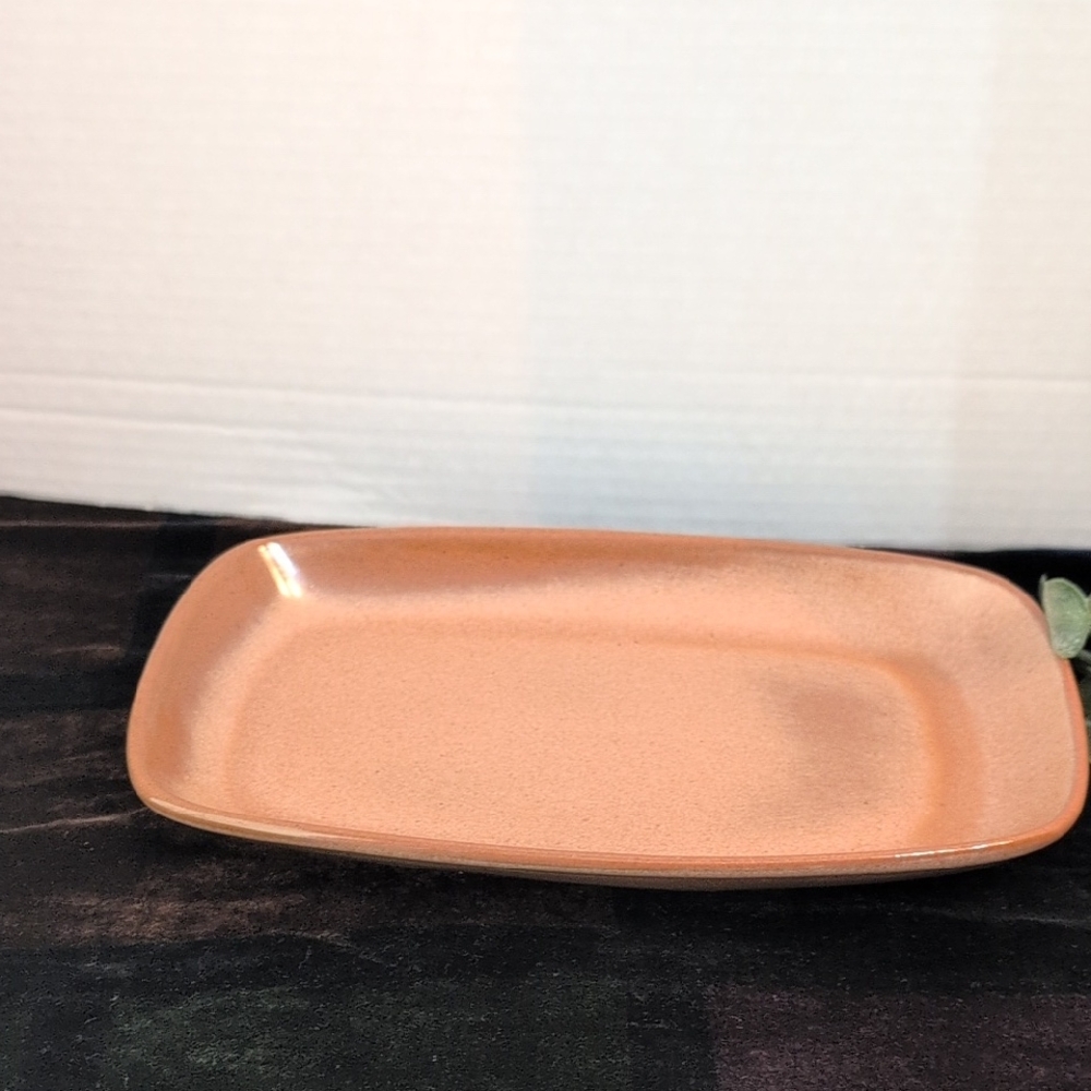 Rectangular Peach Ceramic Plate